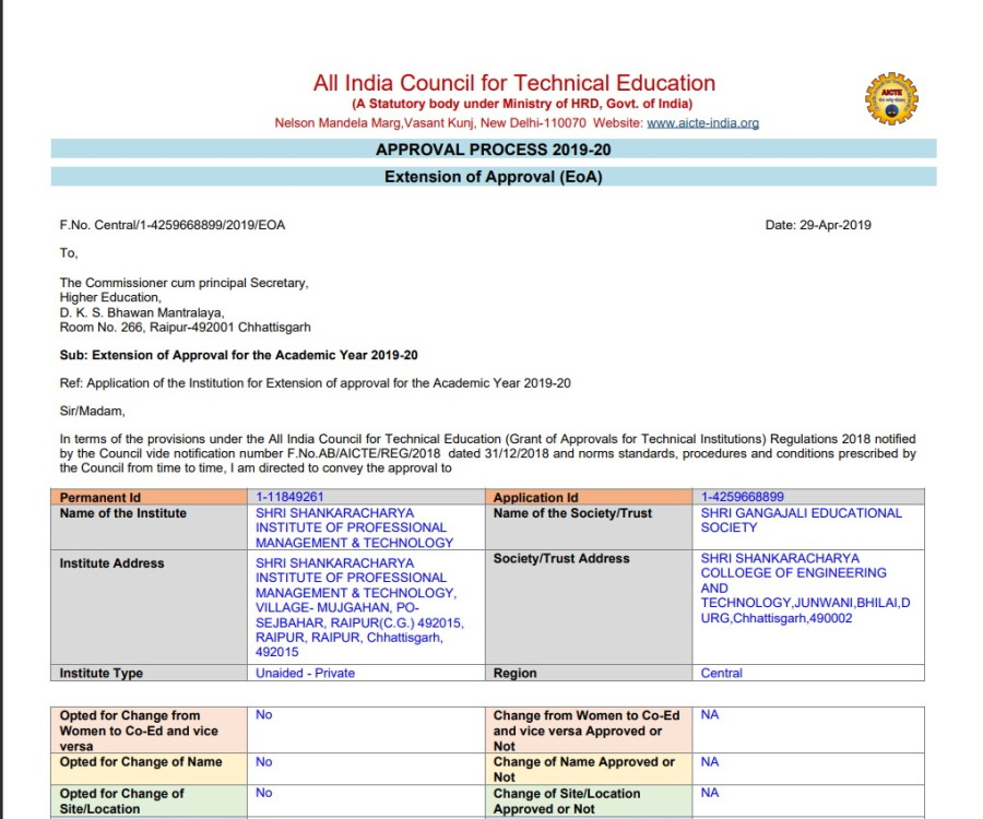 EOA Report SSIPMT Raipur