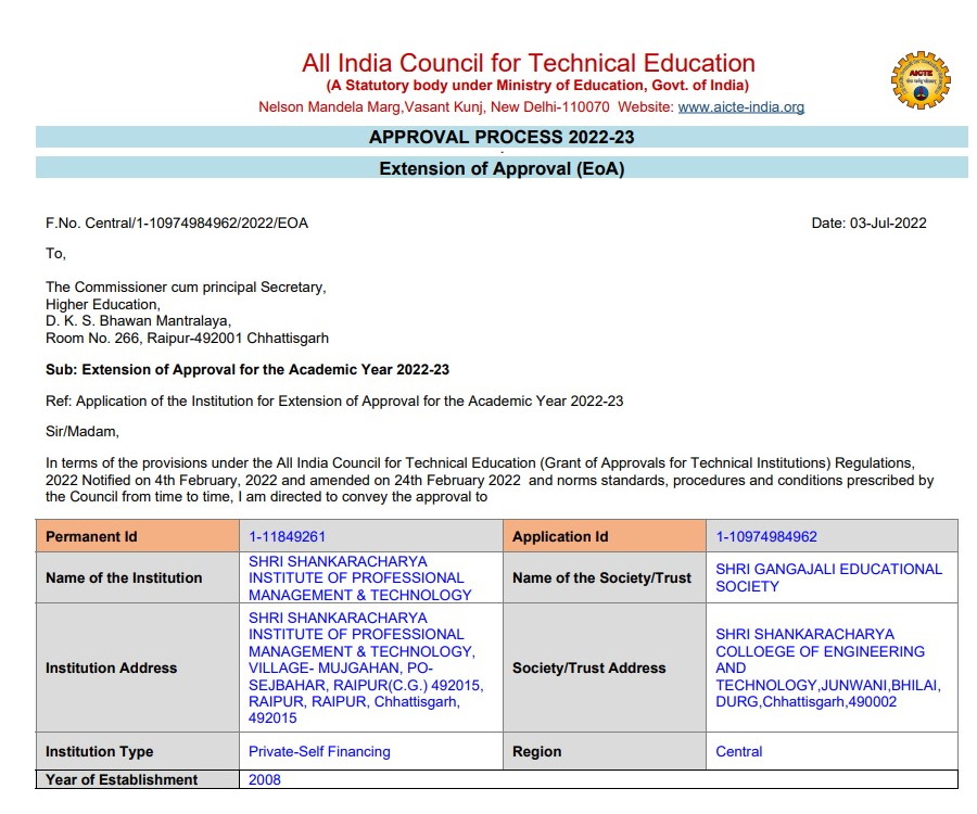 EOA Report SSIPMT Raipur